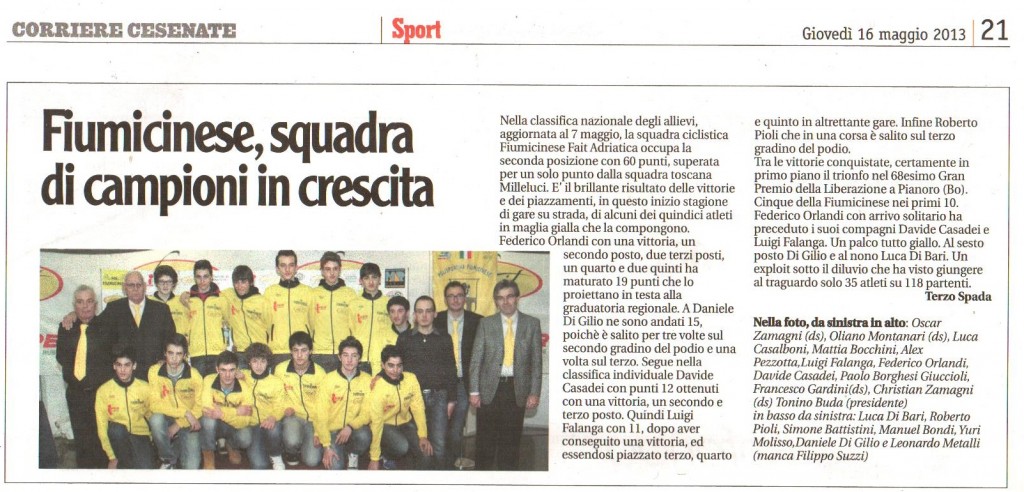 CORRIERE CESENATE 16-05-2013